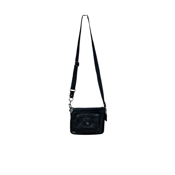 Coach Swingpack Crossbody Bag – Classic Black Pebbled Leather - Picture 6 of 10